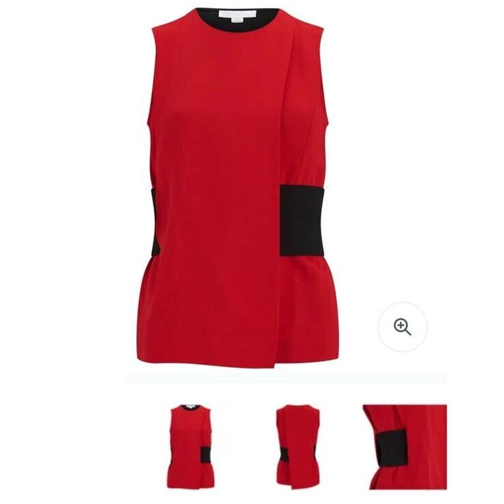 Alexander Wang Red Shell Top with Knitted Belt Size XS